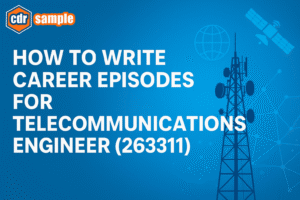 Telecommunications Engineer preparing career episodes for Engineers Australia