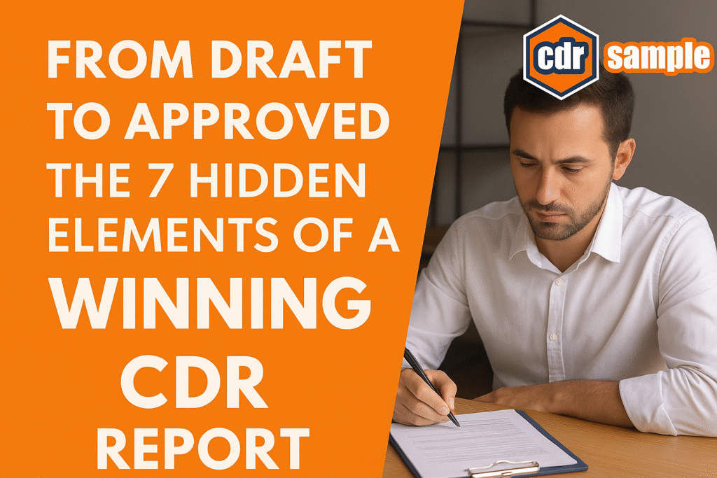 An engineer reviewing a CDR report draft to transform it into a winning submission for Engineers Australia.