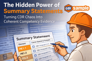 Engineer mapping competencies in Summary Statements for CDR assessment by Engineers Australia
