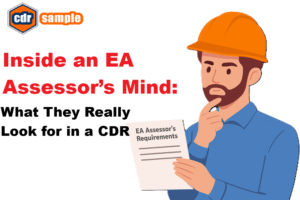 Engineer analysing Competency Demonstration Report requirements to understand what EA assessors look for