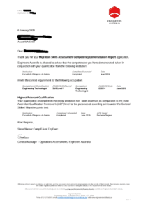 CDR for Migration Skills Assessment