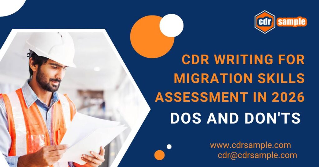 Engineer writing CDR Career Episodes for Engineers Australia migration skills assessment application