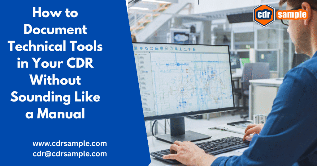 Engineer using structural analysis software to properly document technical tools in your CDR.