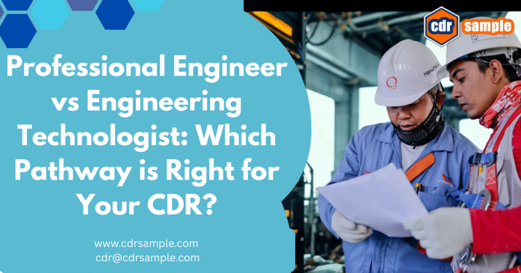 Comparing Professional Engineer vs Engineering Technologist competencies for Engineers Australia Migration Skills Assessment.