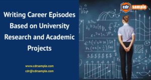 Engineering student organizing university projects for Career Episodes.