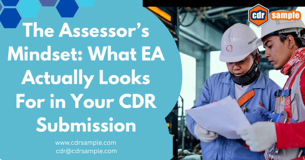 A Competency Demonstration Report being reviewed by Engineers Australia assessors.