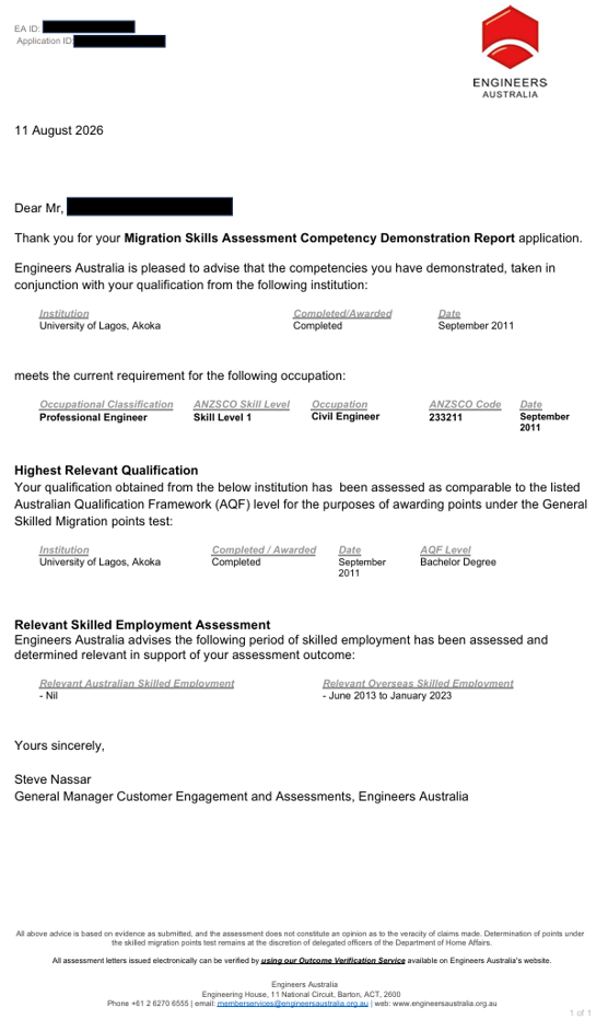 Engineer celebrating a positive CDR for Migration Skills Assessment outcome with CDRsample
